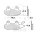 Brake pad for Hyosung Kreidler Rex Suzuki AN 400