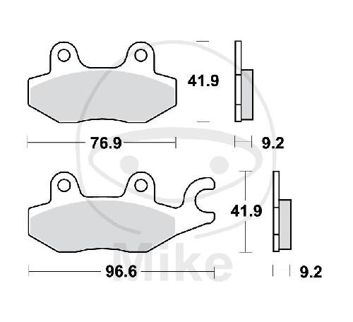 Plaquette de frein pour Benelli Daelim Hyosung Keeway Kreidler Kymco Rex Suzuki