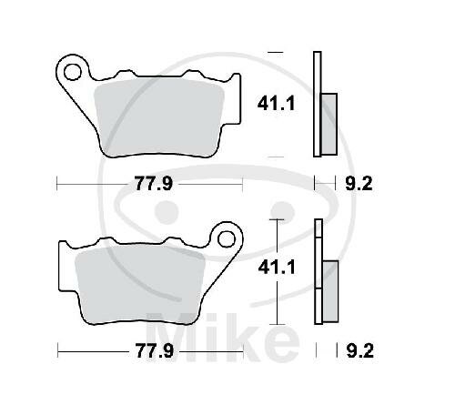 TRW Brake pad set Sinter SI MCB672SI
