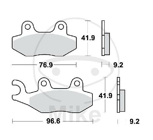 Brake pad for Benelli Honda Kawasaki Keeway Kreidler Kymco Peugeot Triumph