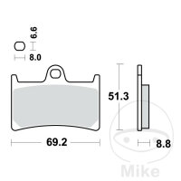 Brake pad sinter set front for Yamaha