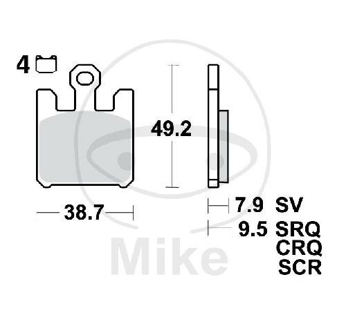TWR Brake Pad Set Carbon CRQ MCB742CRQ
