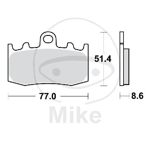 Brake pad for BMW K 1200 1300 R 1100 1150 1200