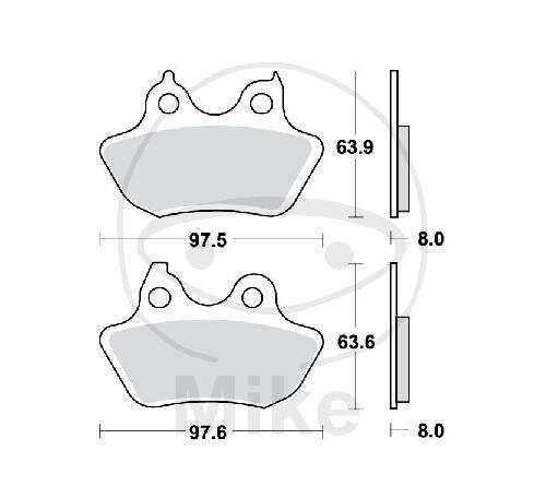 TRW Brake pad set sinter rear MCB799SH