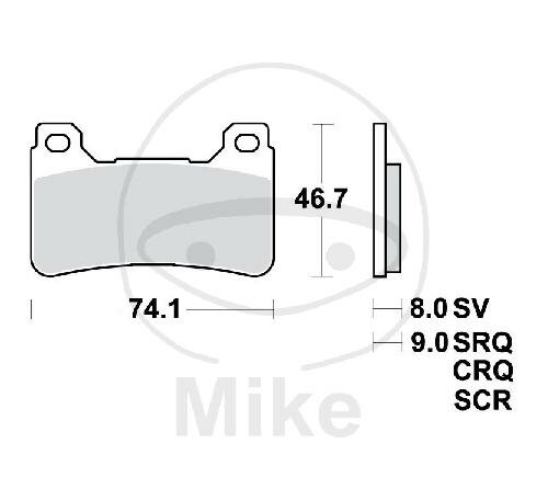 TWR Brake Pad Set Carbon CRQ MCB755CRQ