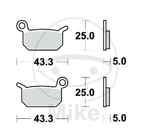 TRW Brake pad set Sinter SI MCB750SI
