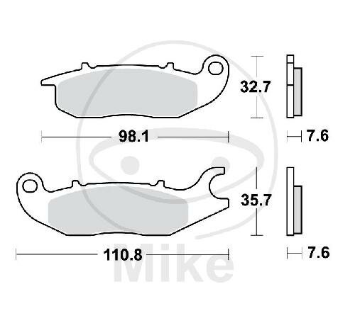 Brake pad for AJS CR3 125 Honda ANF CBF CBR MSX Z 125 Rieju NKD 50 125 RS-2 125