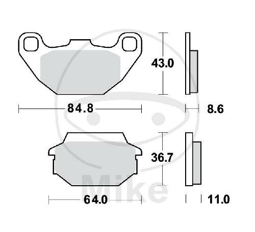 TRW brake pads standard MCB712