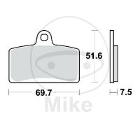 Brake pad for Aprilia Derbi Motorhispania Peugeot