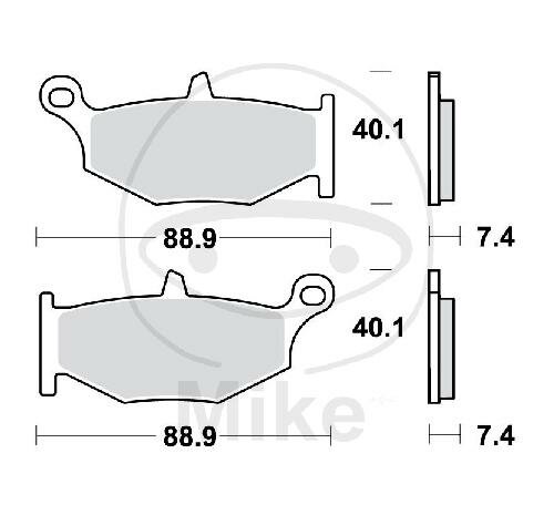 TRW Brake pad set sinter rear MCB783SH
