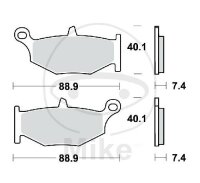 TRW Brake pad set sinter rear MCB783SH