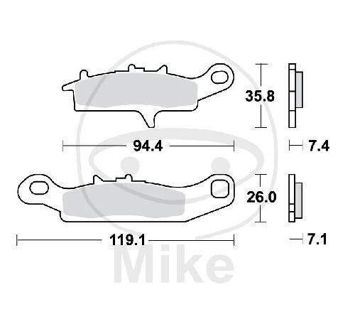 Brake pad for Kawasaki KFX 450 700 KVF 650 Suzuki LT-V 700