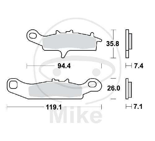 Plaquette de frein pour Kawasaki KFX 450 700 KVF 650