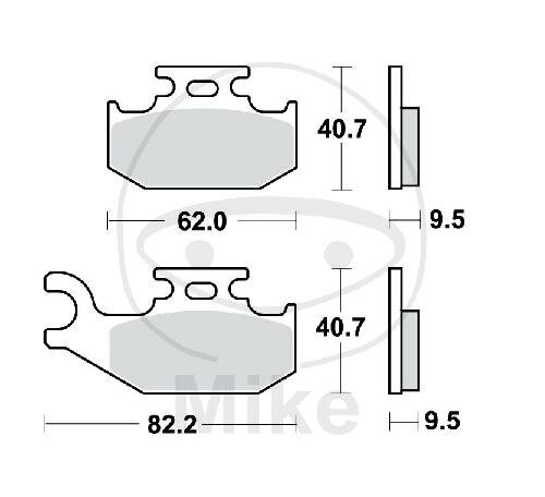 Brake pad for Bombardier CAN-AM Suzuki Yamaha