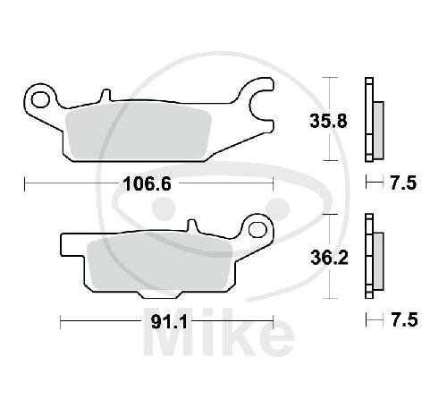 Brake pad for Yamaha YFM 250 550 700