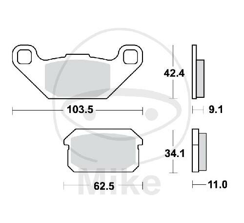 TRW Brake pad set Sinter SI MCB805SI