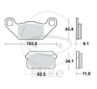TRW Brake pad set Sinter SI MCB805SI