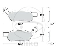 TRW Brake pad set sinter rear MCB814SH