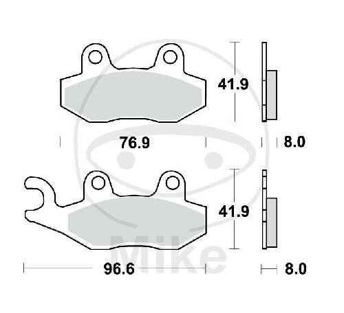 TRW Bremsklotz Satz Sinter hinten MCB582SH