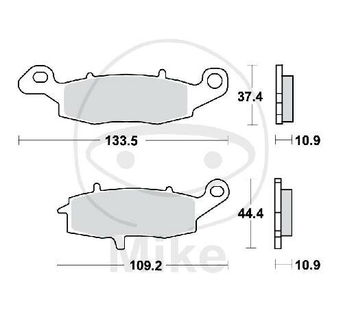 TRW Brake pad set sinter rear MCB843SH