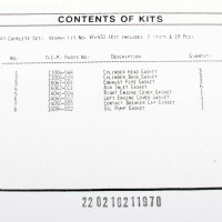 Engine gasket set complete for Kawasaki KH 500 A (H1F) 76-77