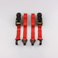 Lashing strap set with ratchet red 240 cm
