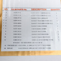 Engine gasket set complete for Suzuki RM 125 (RF15A) 98-00
