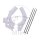 Frame protection set white for Husqvarna FC FE 250 350 450 FE 501 TC TE 125 250 300