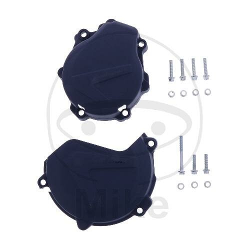 Clutch ignition cover protection set blue for Husqvarna FE 450 501 KTM EXC-F 450 500