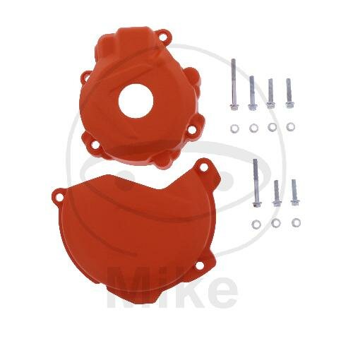 Clutch ignition cover protection set orange for Husqvarna FE KTM EXC-F 250 350