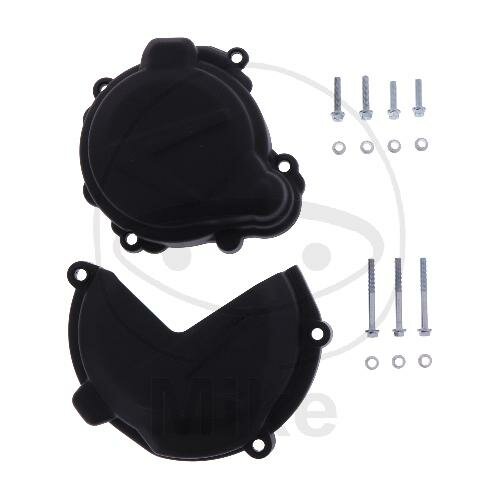 Clutch ignition cover protection set black for Beta RR 250 300 Xtrainer 300