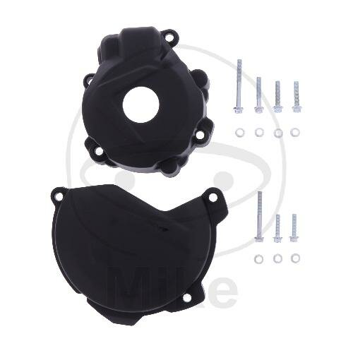 Clutch ignition cover protection set black for Husqvarna FE KTM EXC-F 250 350