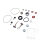 Starter repair kit without bracket for Yamaha FZR 400 XS 400 YFM 250