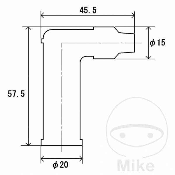 Spark plug connector L05EA 10 mm 90° black NGK for Aprilia Derbi Piaggio Vespa