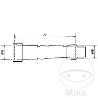 Spark plug connector SD05F 10/12 mm 0° M4 black NGK...