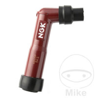 Connettore candela XB05F-R 14 mm 102° M4 rosso NGK...
