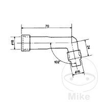 Spark plug connector XB05F-R 14 mm 102° M4 red NGK for Kawasaki Suzuki Yamaha