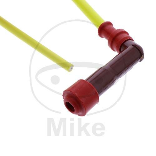Fiche de bougie XY11 10/12/14 mm 102° M4 rouge avec câble 500 mm Racing