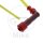 Fiche de bougie XY11 10/12/14 mm 102° M4 rouge avec câble 500 mm Racing