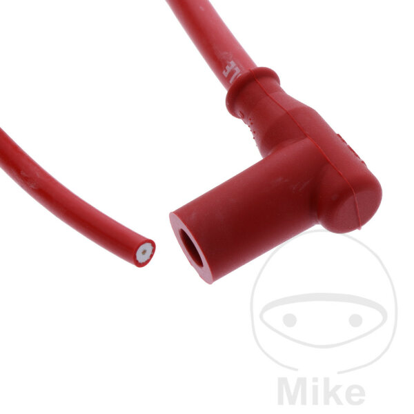 Spark plug connector CR4 Racing 10/12/14 mm 90° red NGK with 500 mm cable