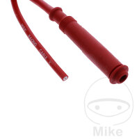 Conector de bujía CR3 Racing 10/12/14 mm 0° rojo NGK con cable de 500 mm