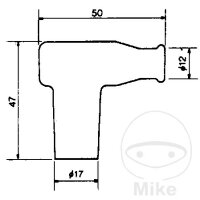 Spark plug connector TB05EM-R 14 mm 90° red NGK
