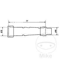 Spark plug connector SD01F 10/12 mm 0° M4 black NGK