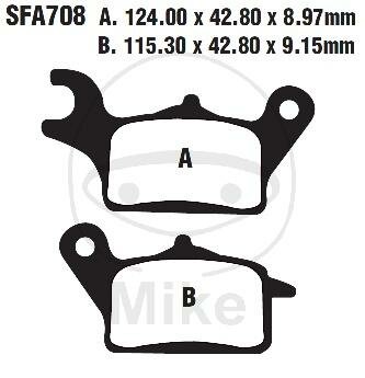 EBC Brake pad set Carbon Scooter SFAC708