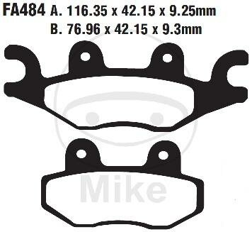 EBC Scooter brake pad set organic SFA484