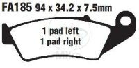 EBC Extreme Pro Brake Pad Set Sinter EPFA EPFA185HH