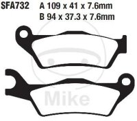 EBC Scooter brake pad set organic SFA732
