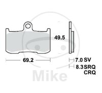 TRW Brake pad set Sinter TRQ MCB737TRQ