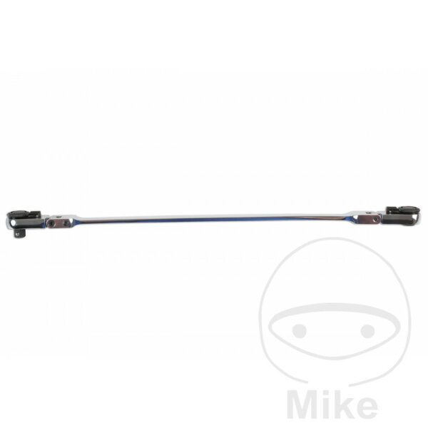 Articulated ratchet wrench 1/4" hexagonal and square, lockable