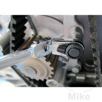 Articulated ratchet wrench 1/4" hexagonal and square, lockable